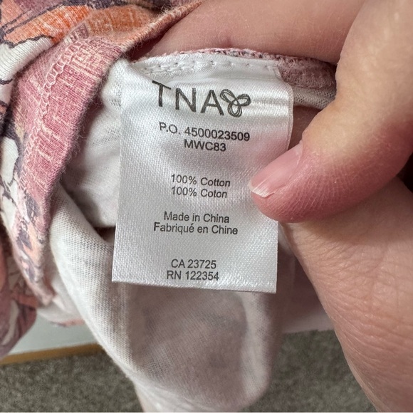 TNA by Aritzia strappy cotton floral print mini dress Size Small - Picture 6 of 8